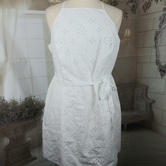 Loft Eyelet White Dress - Picture 6 of 8